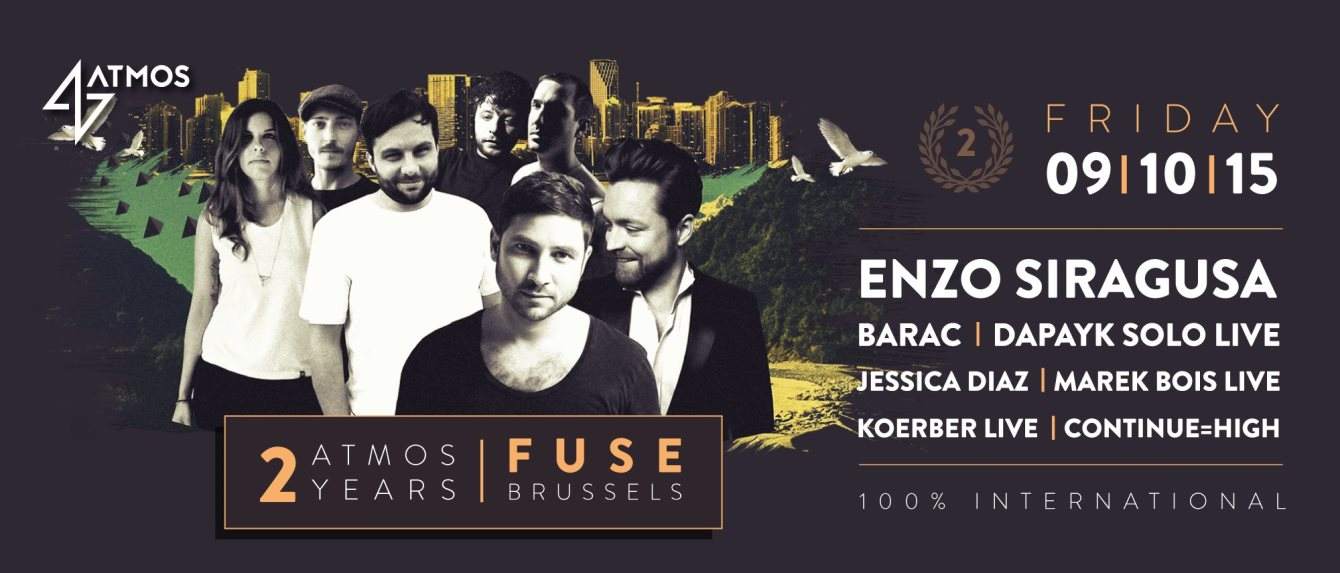 Atmos 2 Years with Enzo Siragusa, Barac & More - フライヤー表