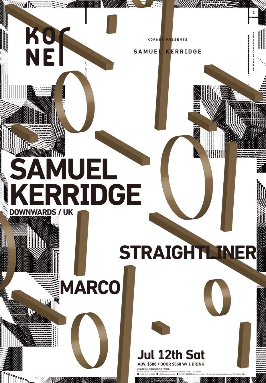 Korner presents Samuel Kerridge - フライヤー表