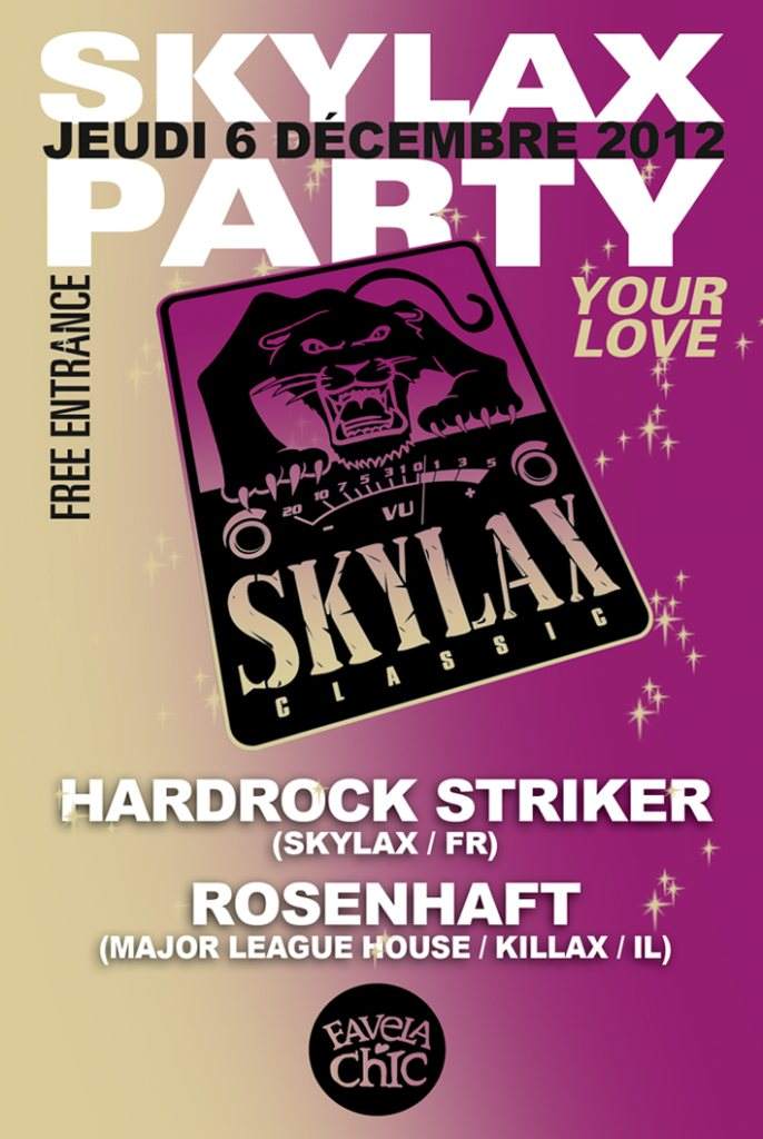 Favela Skylax - Hardrock Striker & Rosenhaft - フライヤー表
