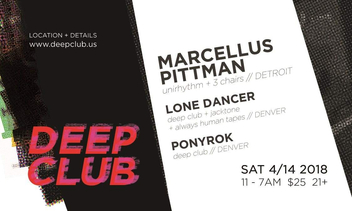Deep Club 5-Year Anniversary Party with Marcellus Pittman - フライヤー裏