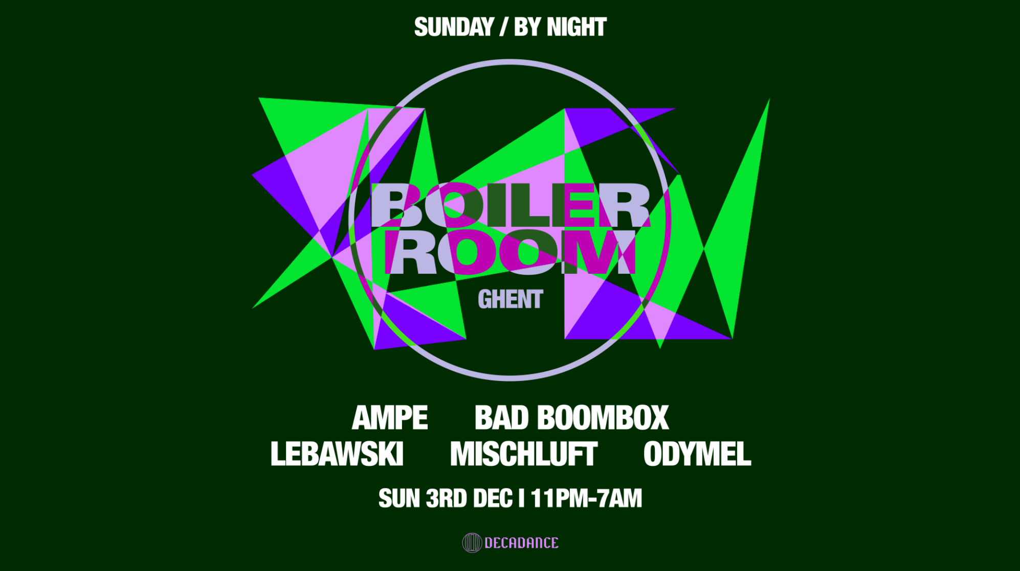 Boiler Room: Ghent Afterparties Sunday - フライヤー表