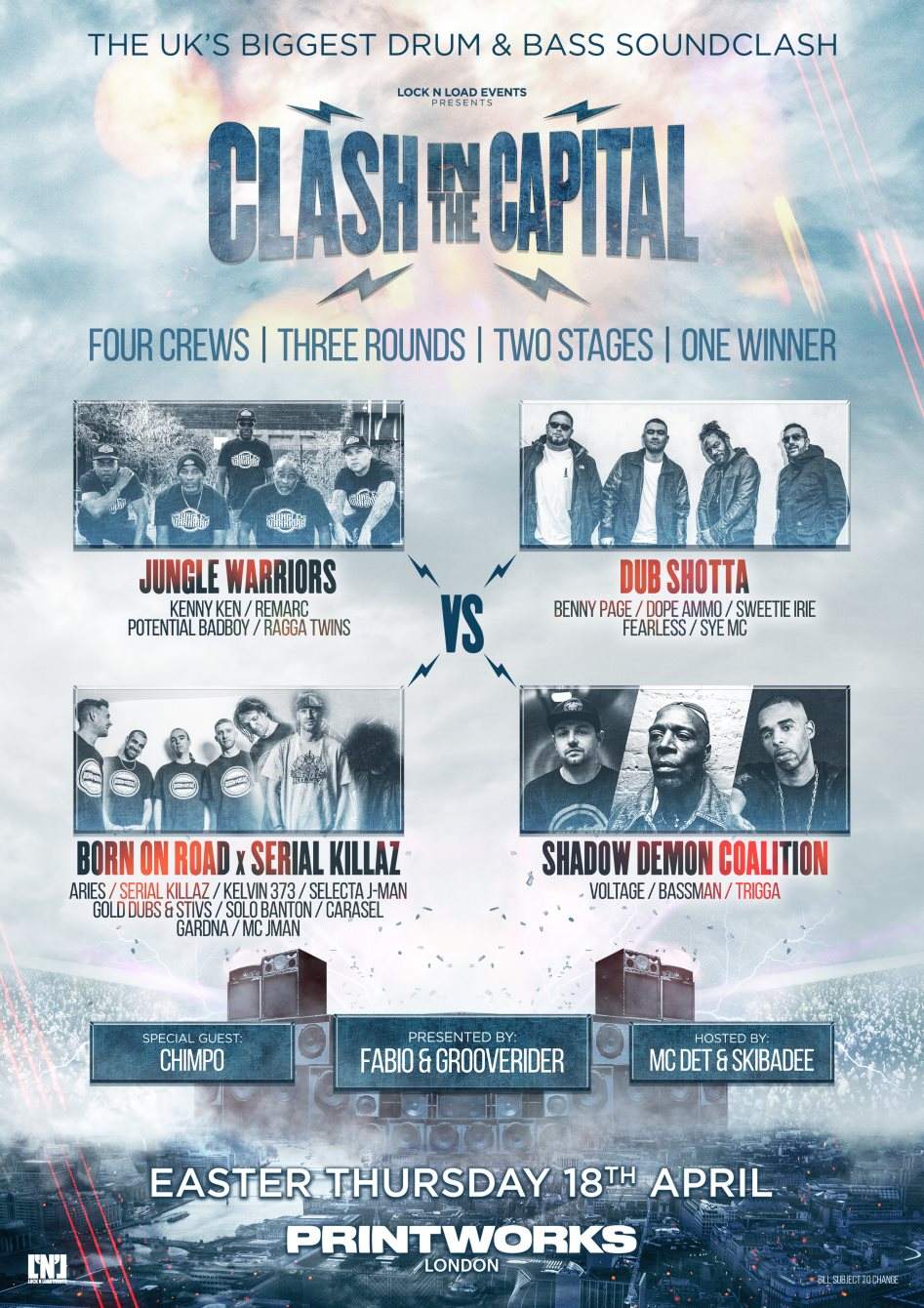 Clash In The Capital - The Uk's Biggest D&B Sound Clash - フライヤー表