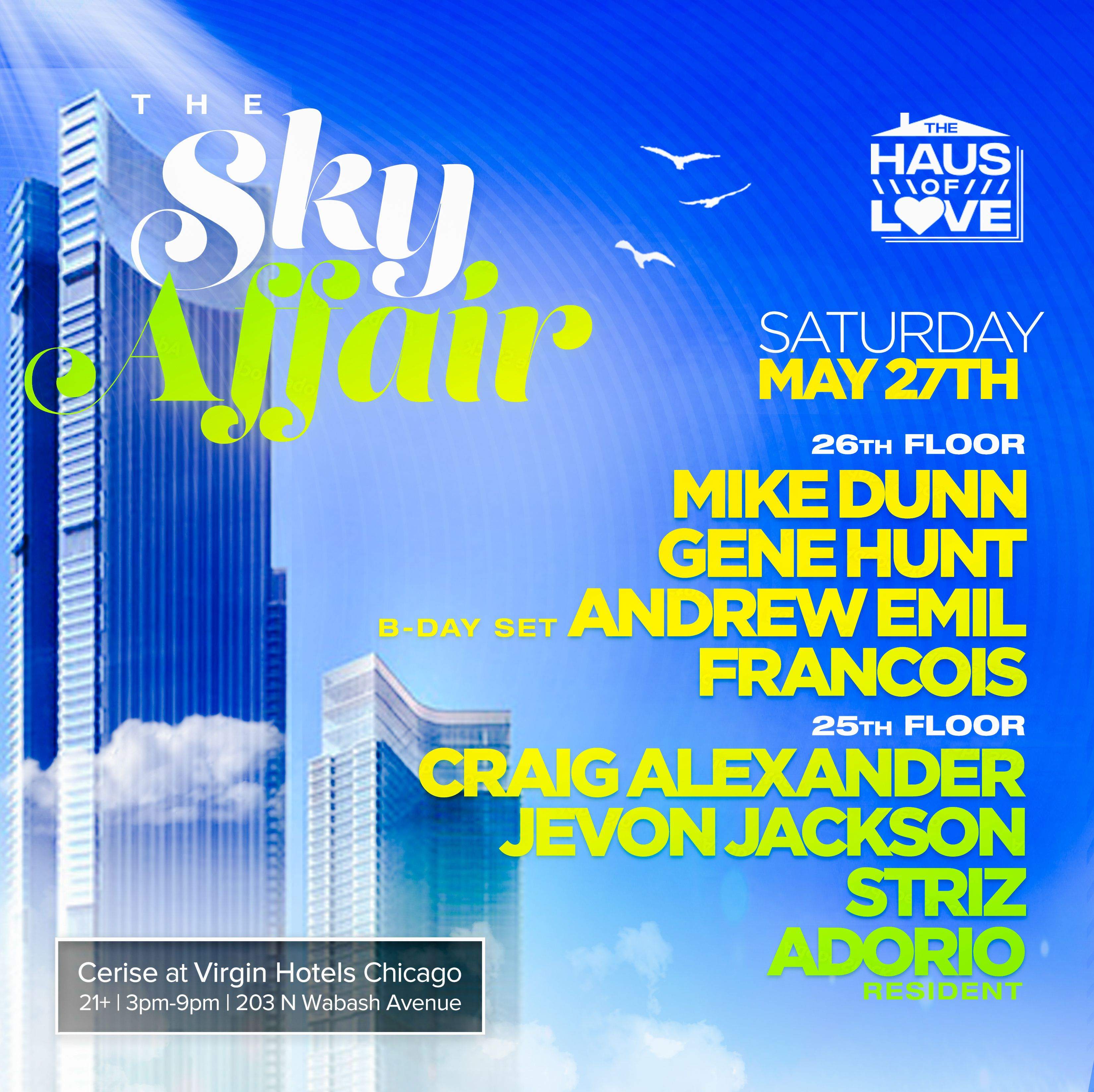 2 Floors of The Sky Affair House Music Day Party Rooftop Has Sold Out - フライヤー表