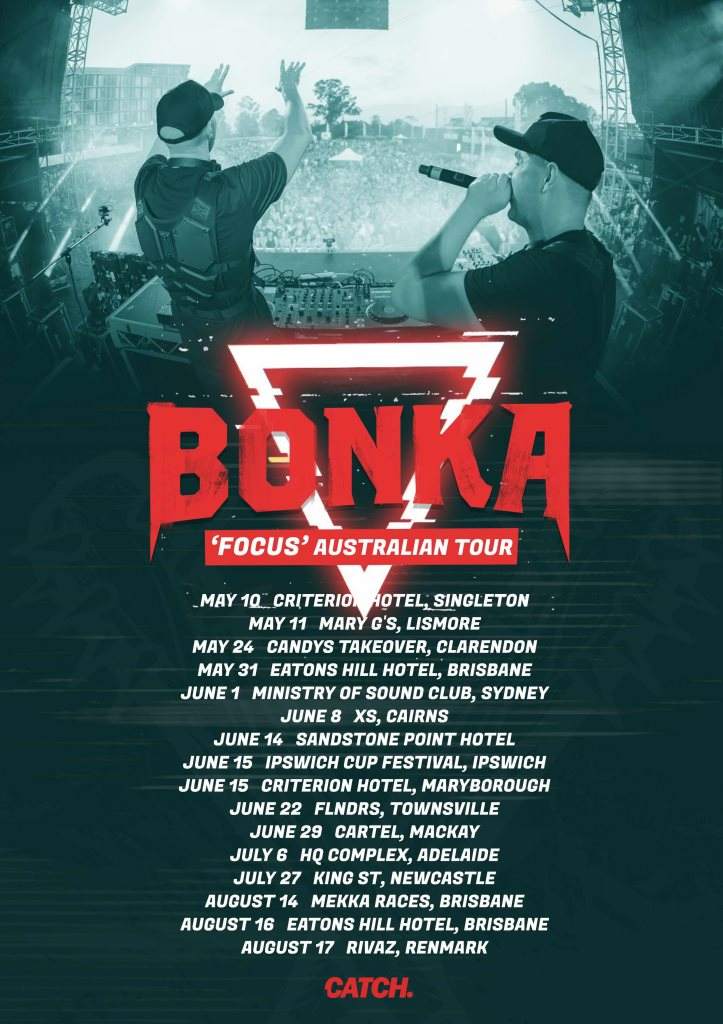 Bonka 'Focus' Tour Australia 2019 - Página trasera
