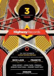 Highway Records 3 Years - Página frontal