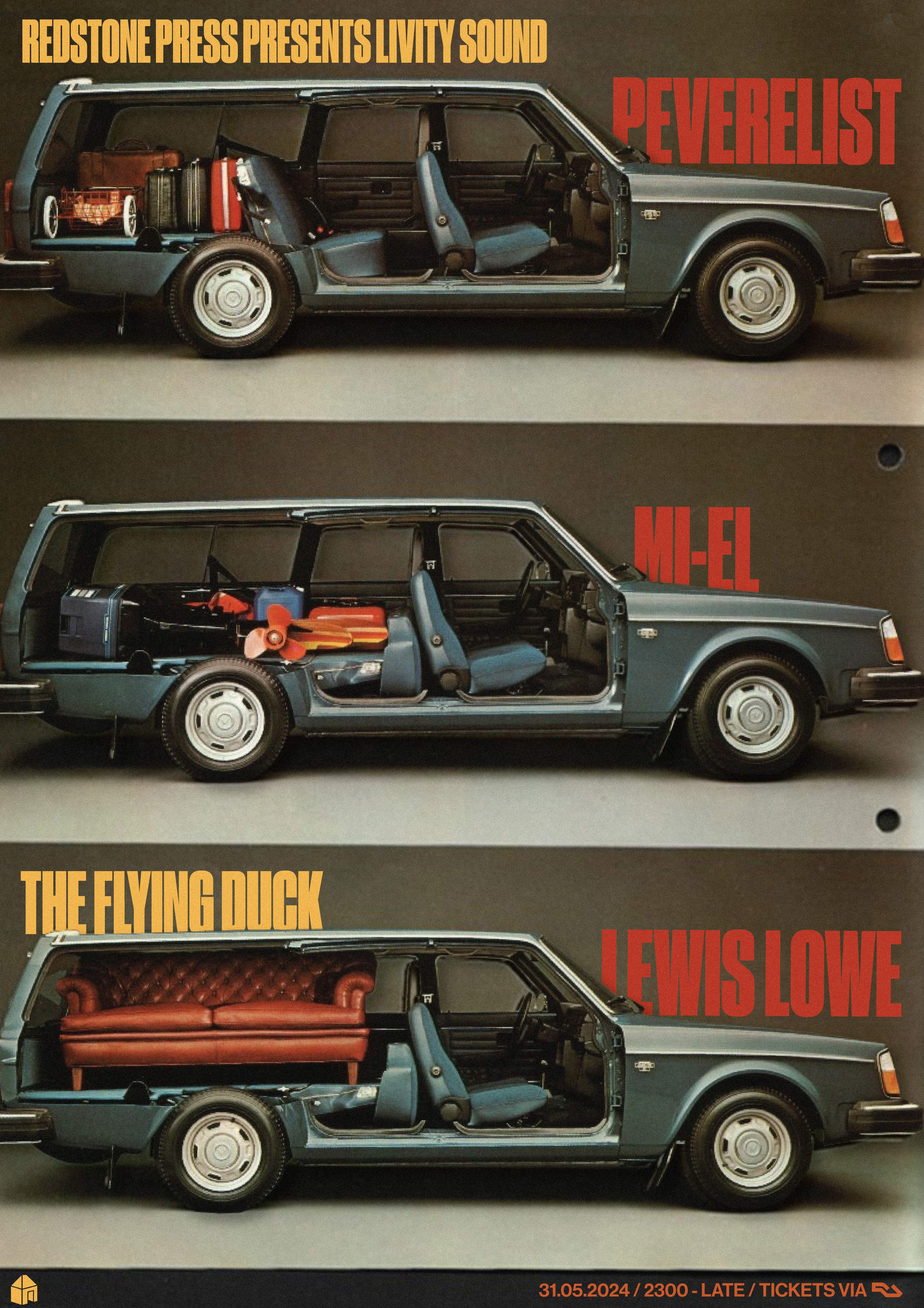 Redstone Press presents Livity Sound - Peverelist, mi-el & Lewis Lowe - フライヤー表