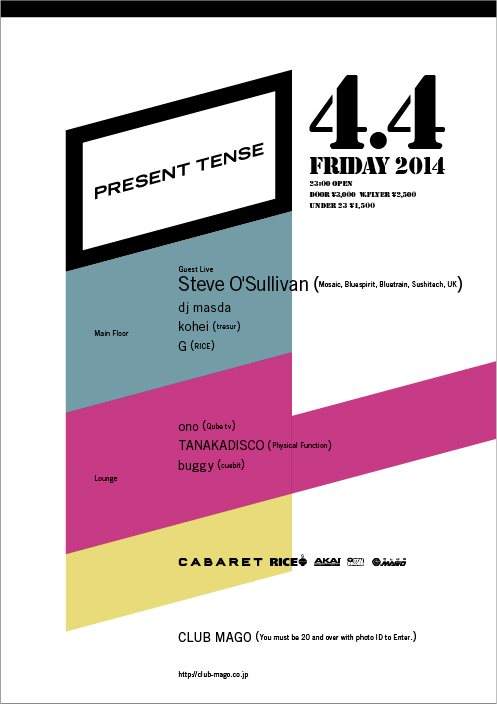 present Tense Feat. Steve O'sullivan - フライヤー表