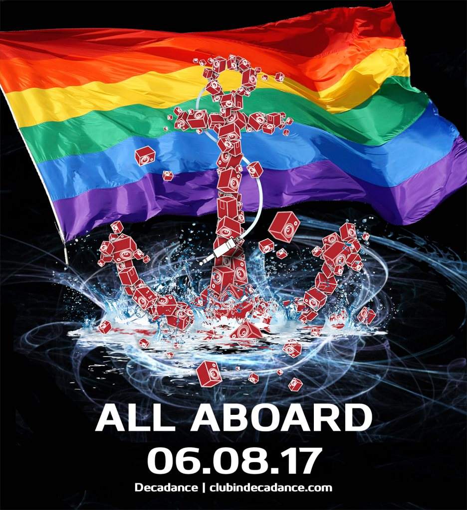 Decadance Pride Boat Party - フライヤー表