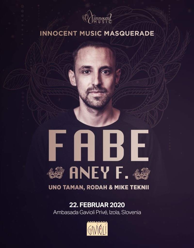Innocent Music Masquerade with Fabe (Cocoon, Germany) - フライヤー表