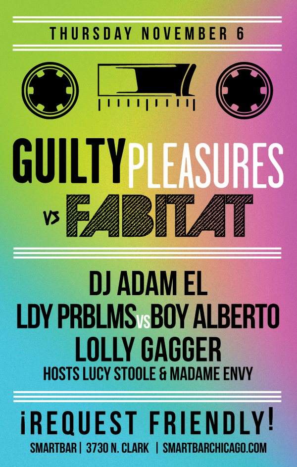 Guilty Pleasures vs Fabitat With... DJ Adam EL - LDY Prblms vs. BOY Alberto - Lolly Gagger - Página frontal