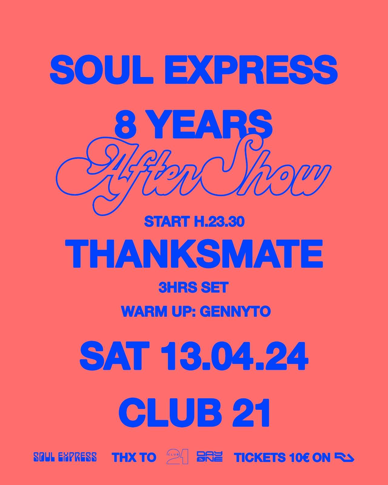 Soul Express After Party 8th Anniversary with ThanksMate - フライヤー表