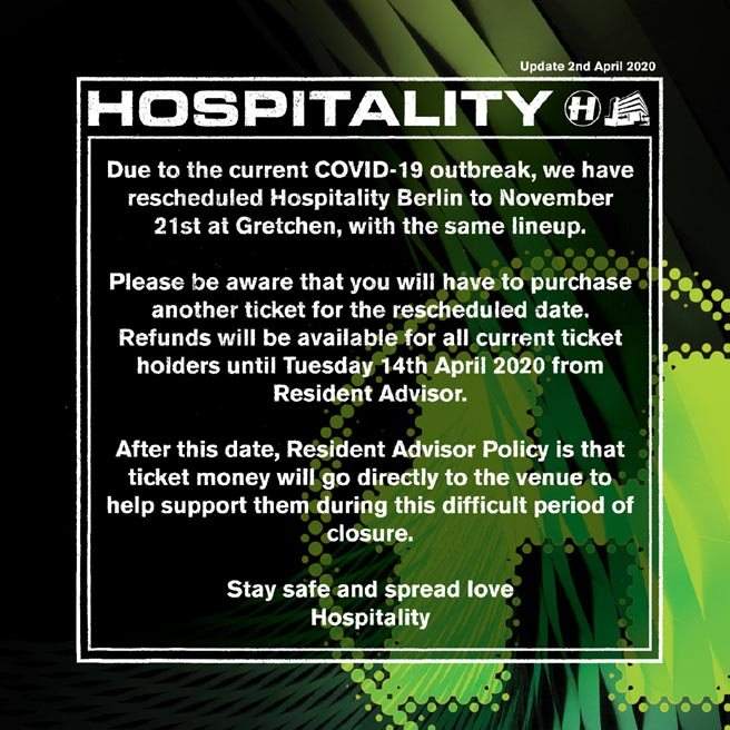 [CANCELLED] Recycle presents: Hospitality Berlin feat. Camo & Krooked - Página trasera