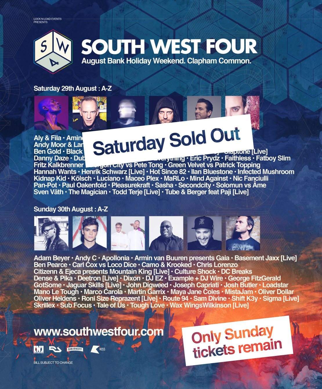South West Four 2015 - Sunday - Página frontal