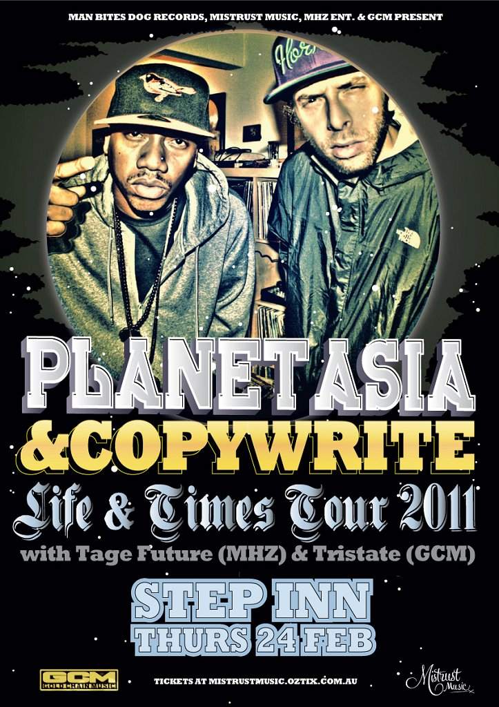 Planet Asia & Copywrite - フライヤー表