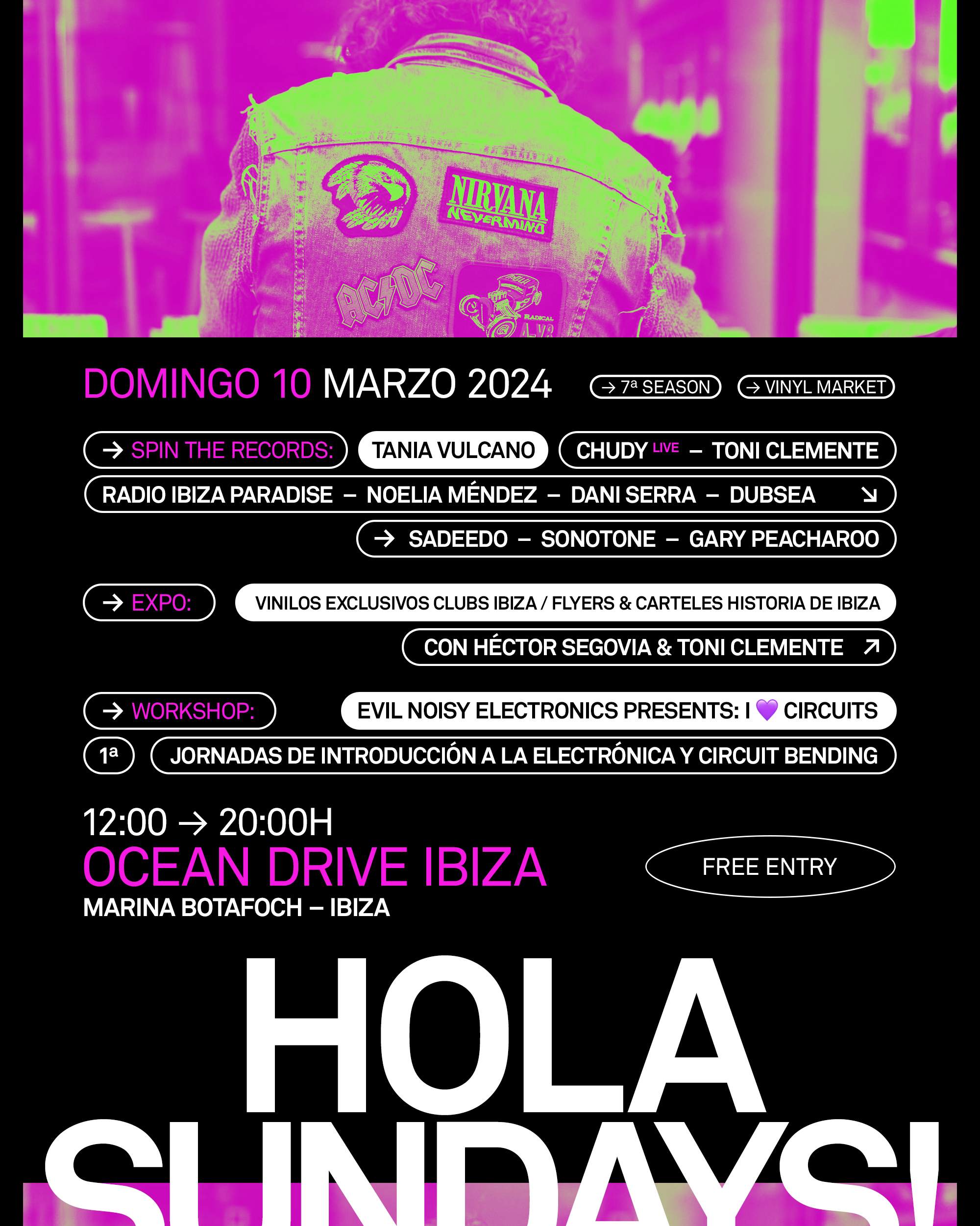 [FREE ENTRY] Vinyl Market Hola Sundays! Ibiza 7º Season - フライヤー表
