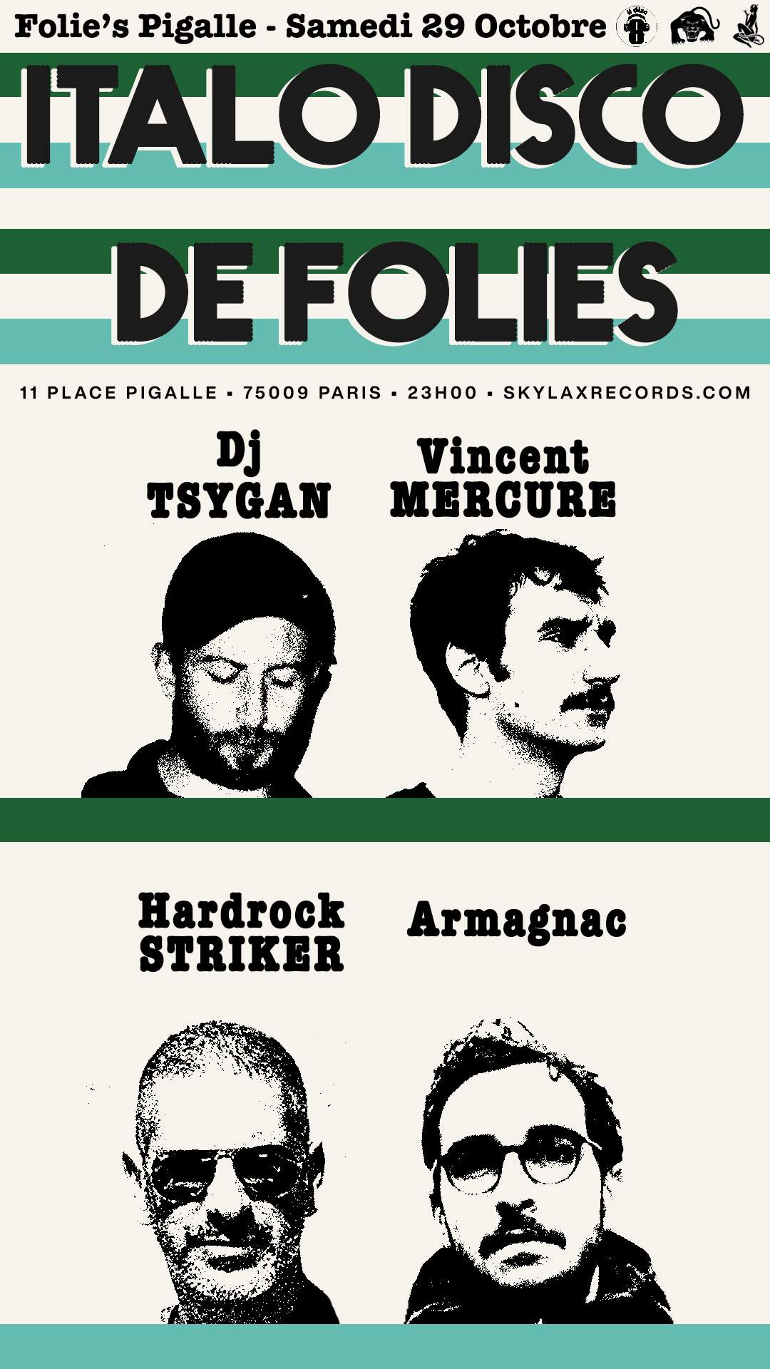 Italo Disco de Folies with Hardrock Striker, DJ Tsygan, Armagnac & Vincent Mercure - Página trasera