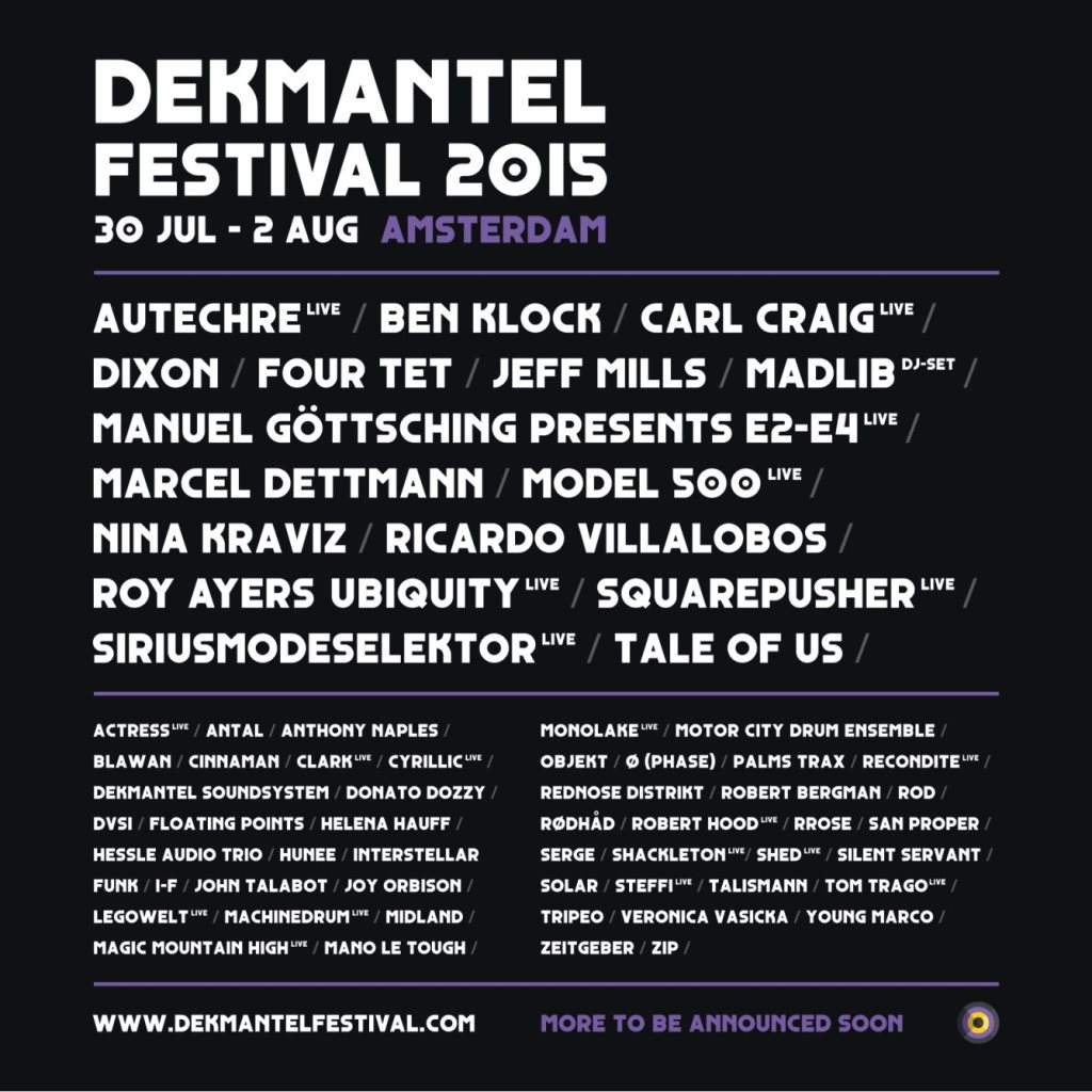 Dekmantel Festival 2015 - Day 2 - Página frontal