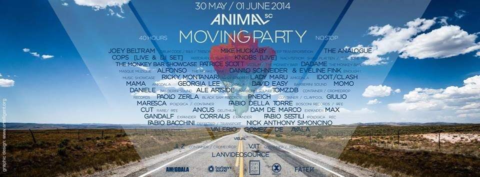 Animal Social Club Moving Party - 40 Hours No Stop - フライヤー表