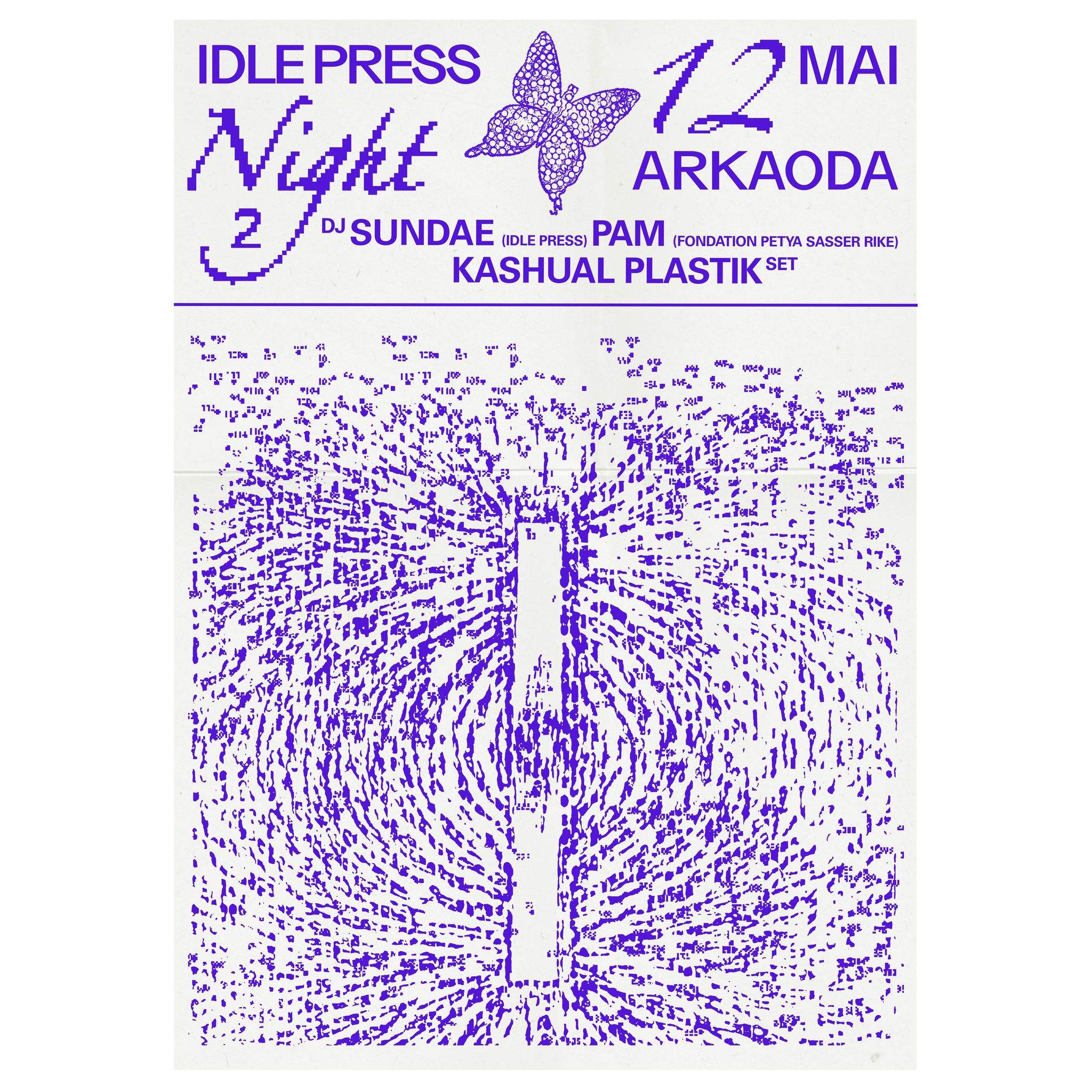 Idle Press Night DJ Sundae, PAM, Kashual Plastik - フライヤー表