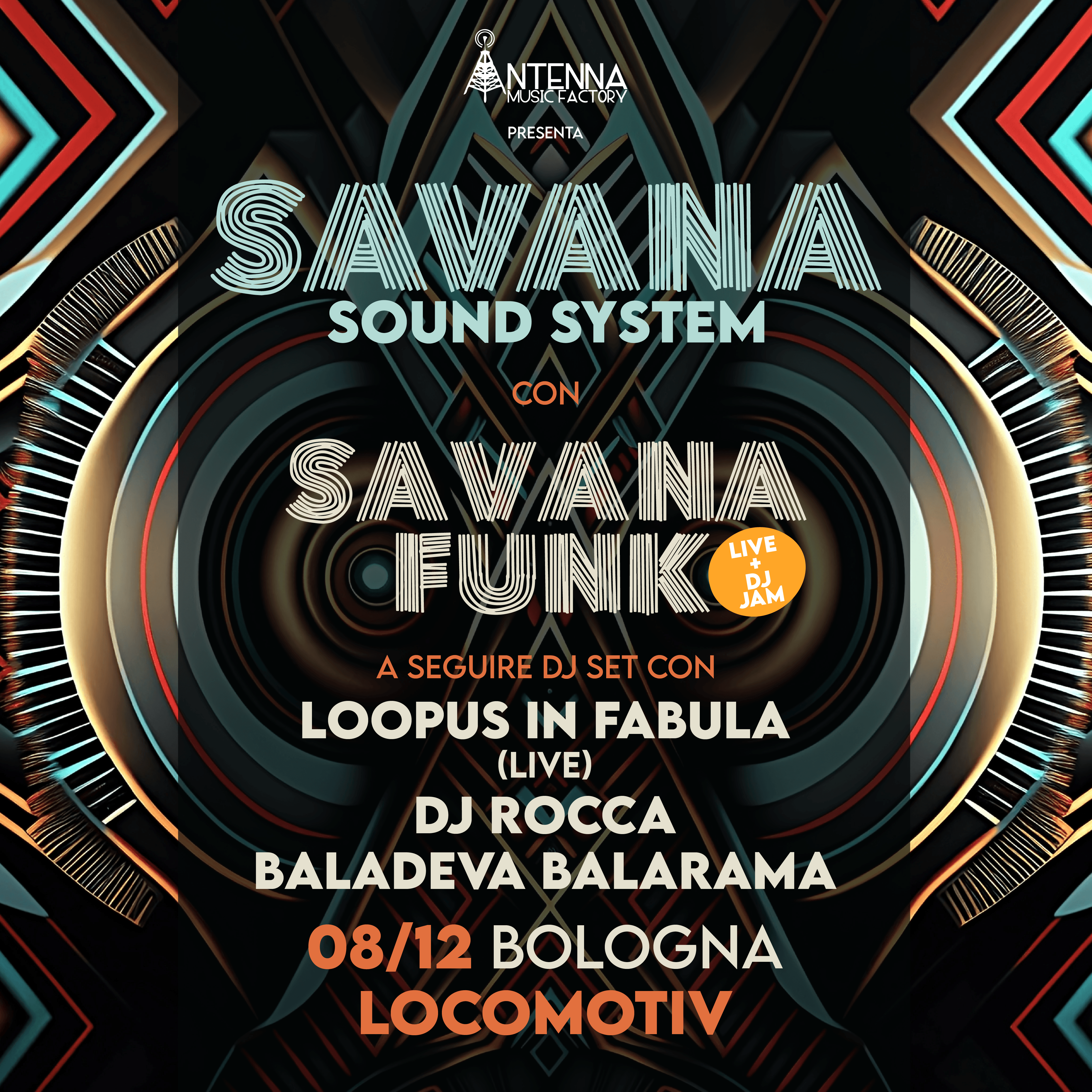 Savana Sound System - Savana Funk + aftershow - Página frontal