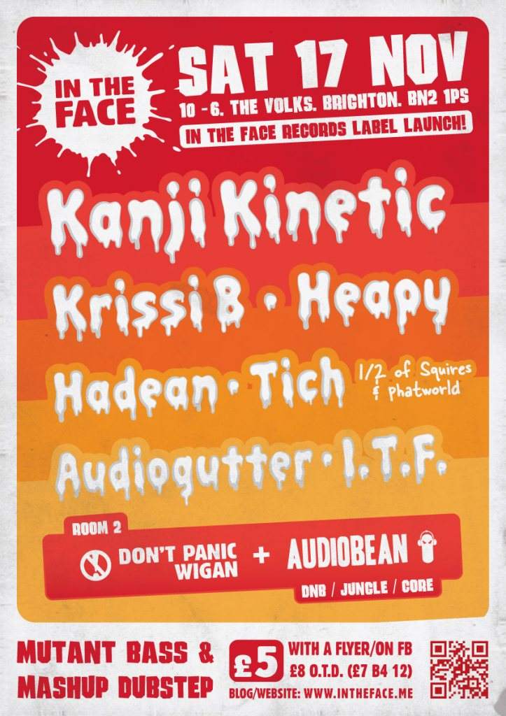 IN The Face: Label Launch with Kanji Kinetic/Krissi B/Heapy - フライヤー表