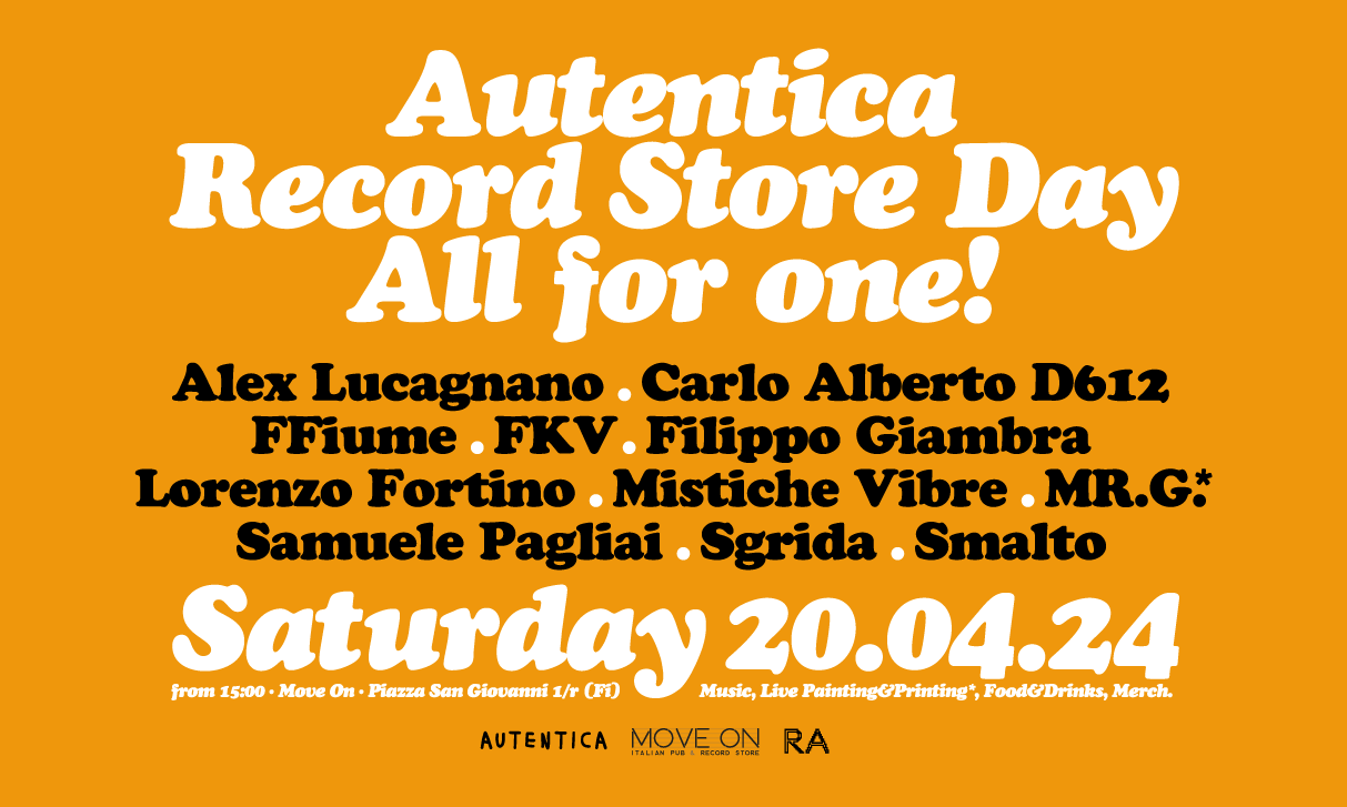 Autentica · Record Store Day 2024 · All for one - フライヤー表