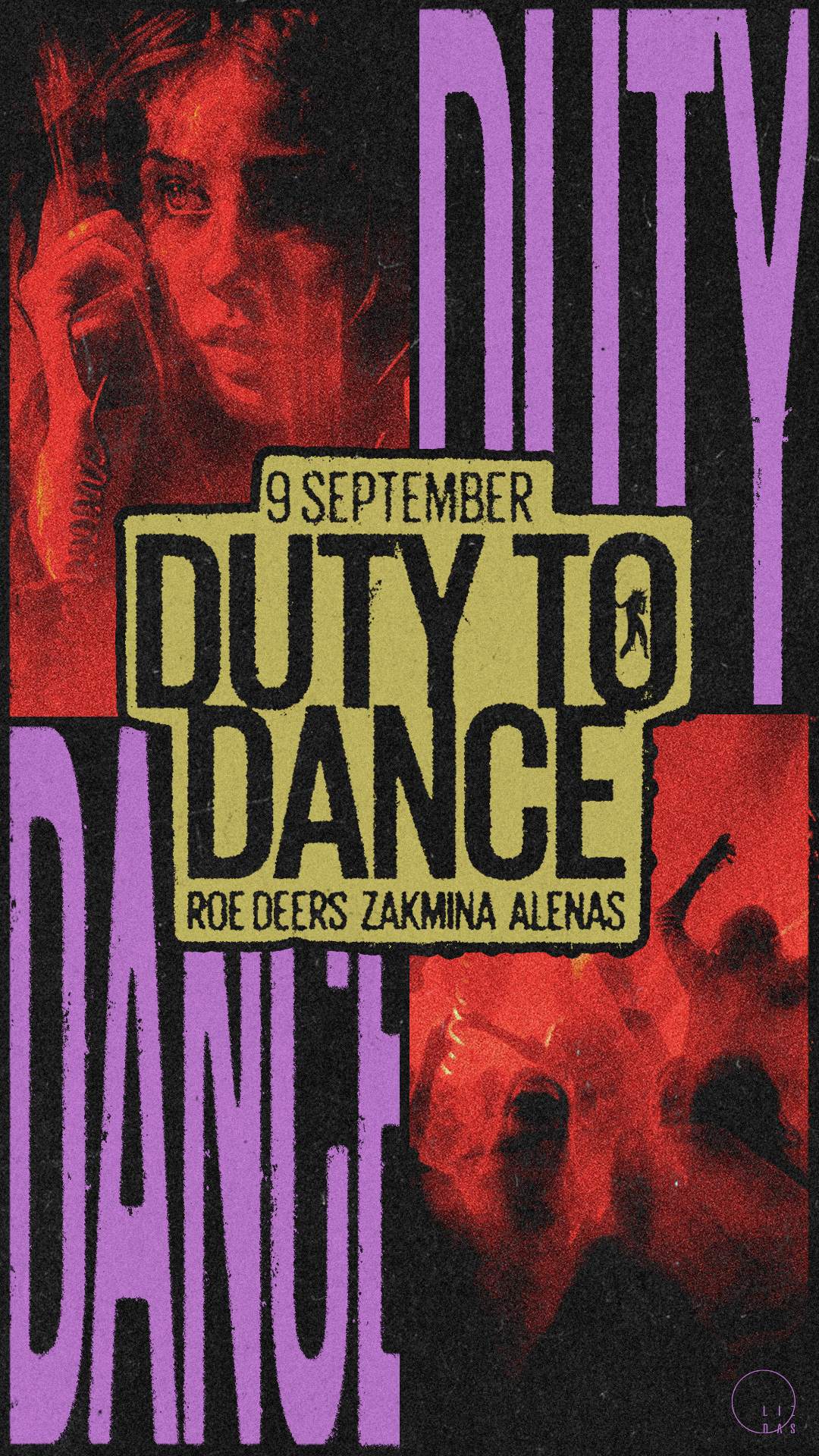 Duty to Dance: Roe Deers, Zakmina, Alenas - フライヤー表