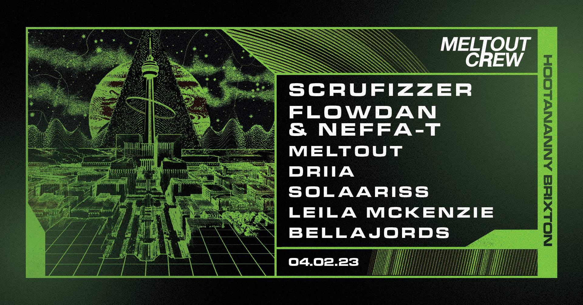 Meltout Crew: Scrufizzer, Flowdan, Neffa-T, DRIIA - Página frontal