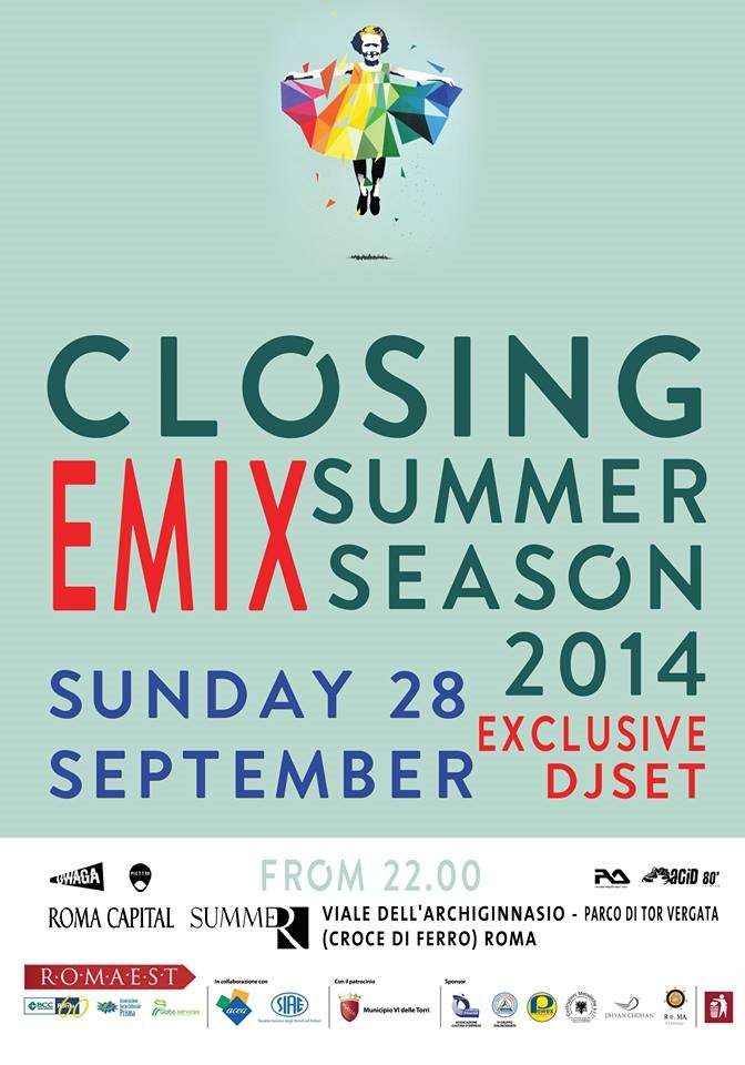 Closing Summer 100% Techno / Guest Emix - フライヤー表