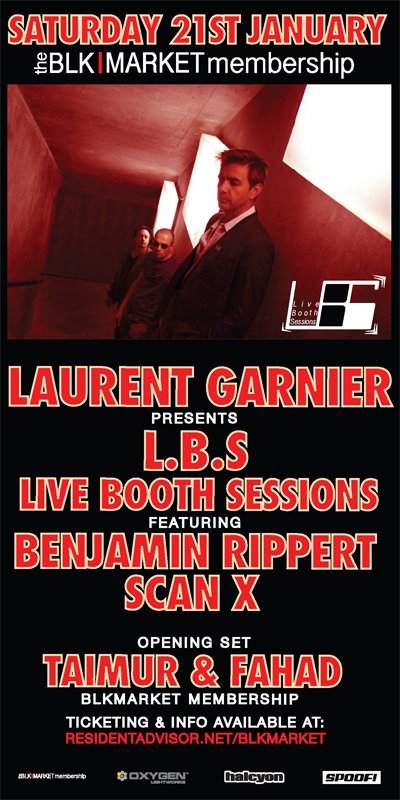 Blkmarket Membership with Laurent Garnier (Lbs Live) - フライヤー裏