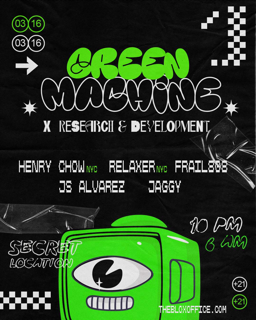 Green Machine & RnD with Henry Chow / Relaxer / Frail808 / JS Alvarez / Jaggy - Página frontal