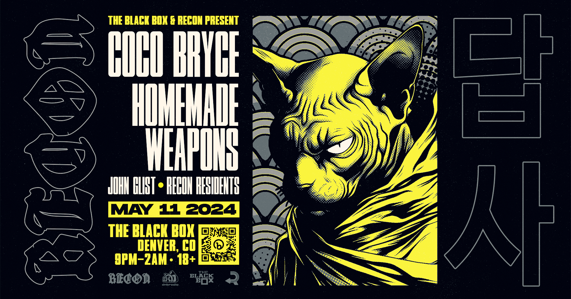 Recon presents Coco Bryce, Homemade Weapons, John Glist & Recon Residents - フライヤー裏