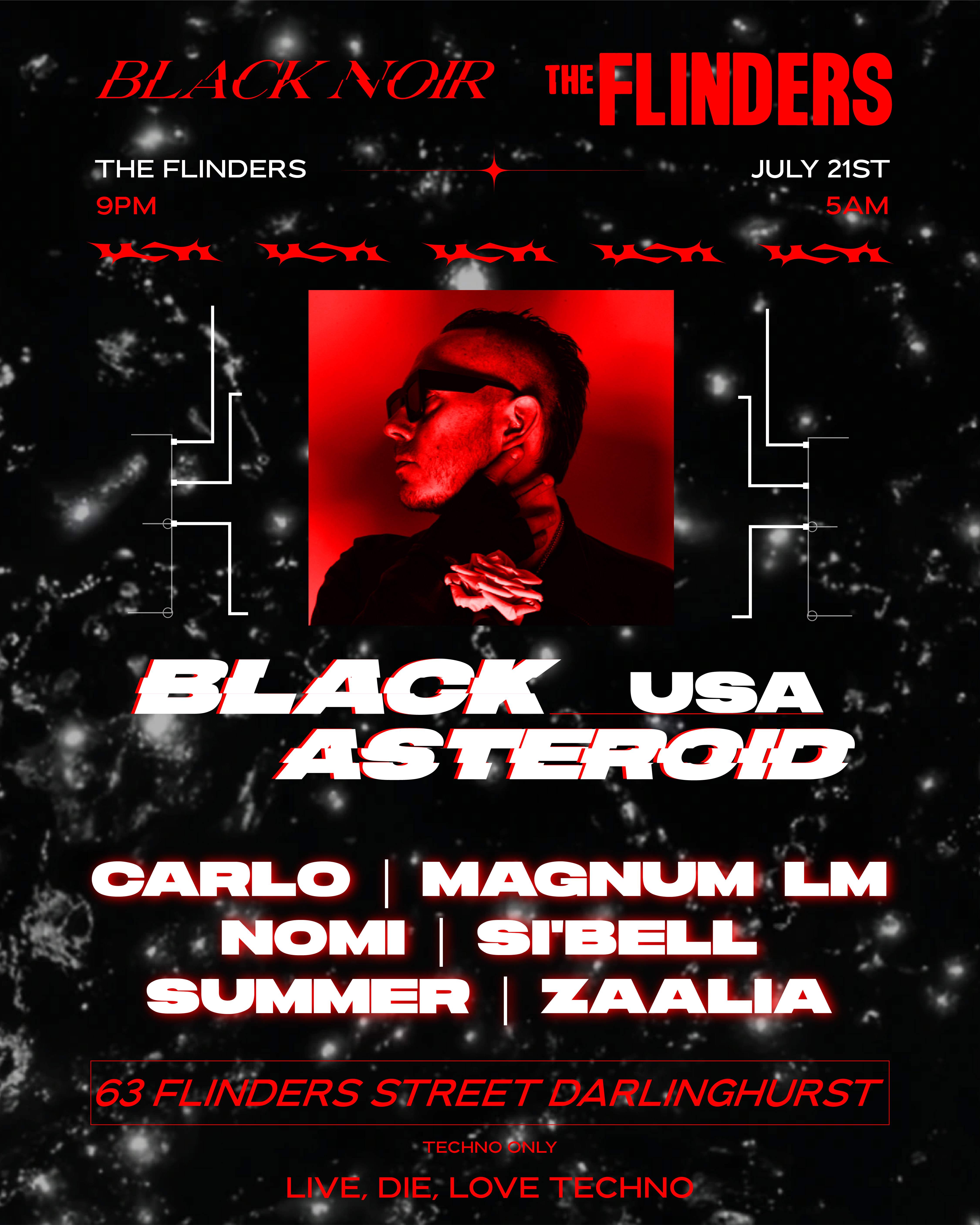 BLACK NOIR presents: Black Asteroid (USA) - Página frontal