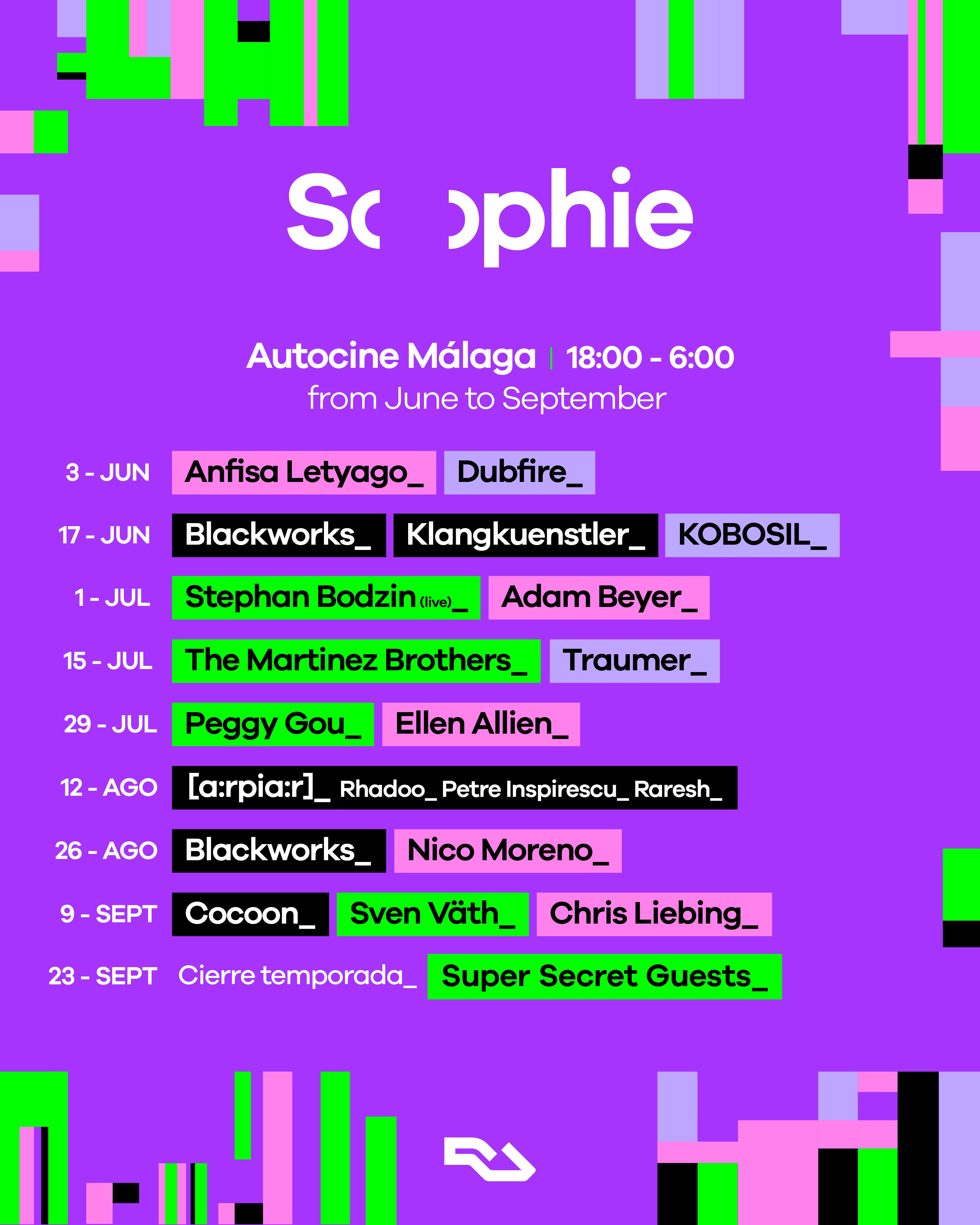 Sophie Festival_ Pase de Temporada - フライヤー表