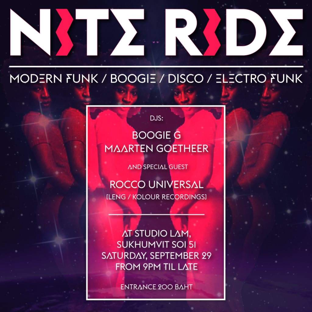 NITE RIDE: Modern Funk / Boogie / Disco - Página trasera