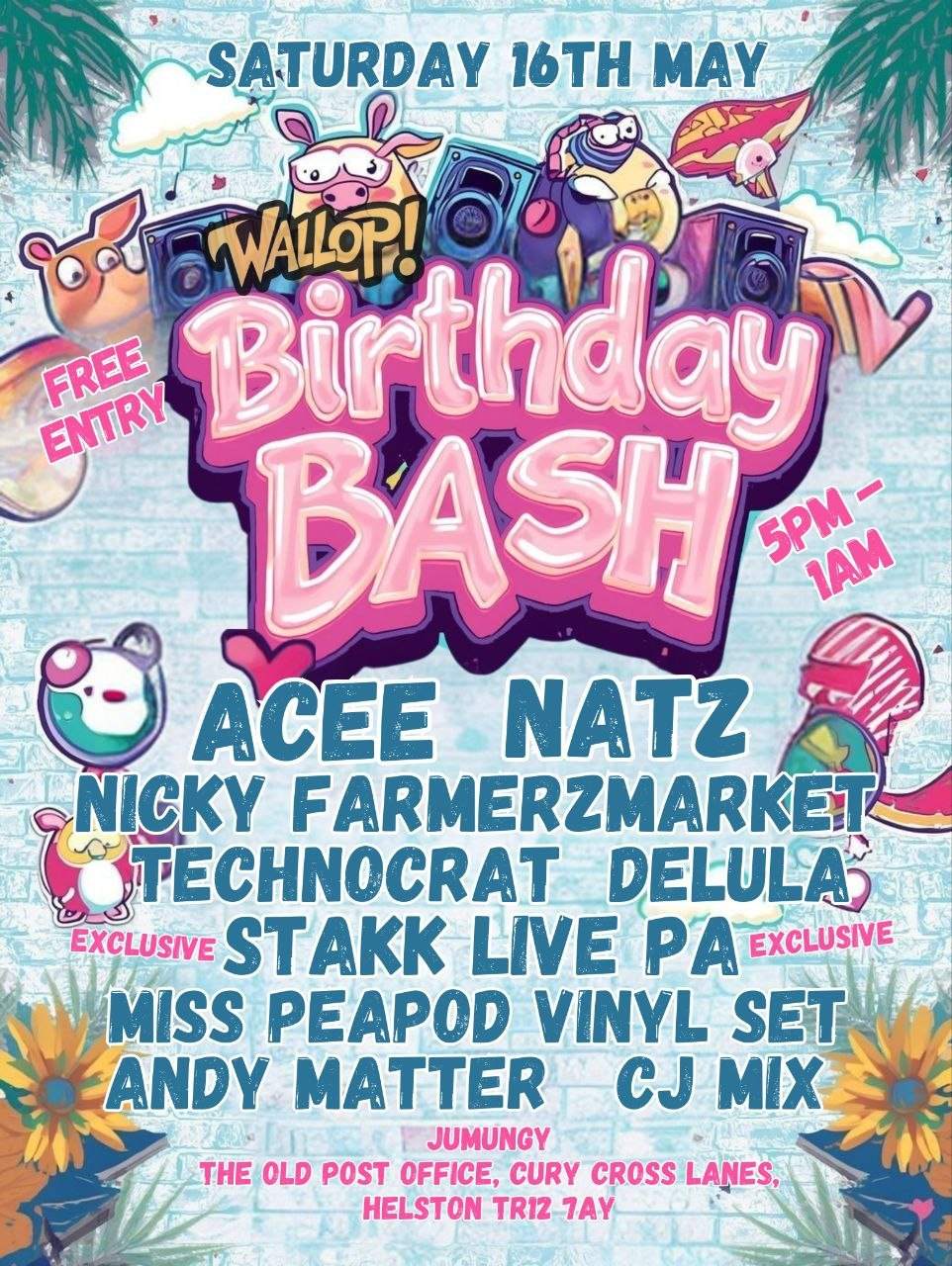 Wallop! BIg Birthday Bash at Jumunjy Thai Restaurant & Bar, West + Wales