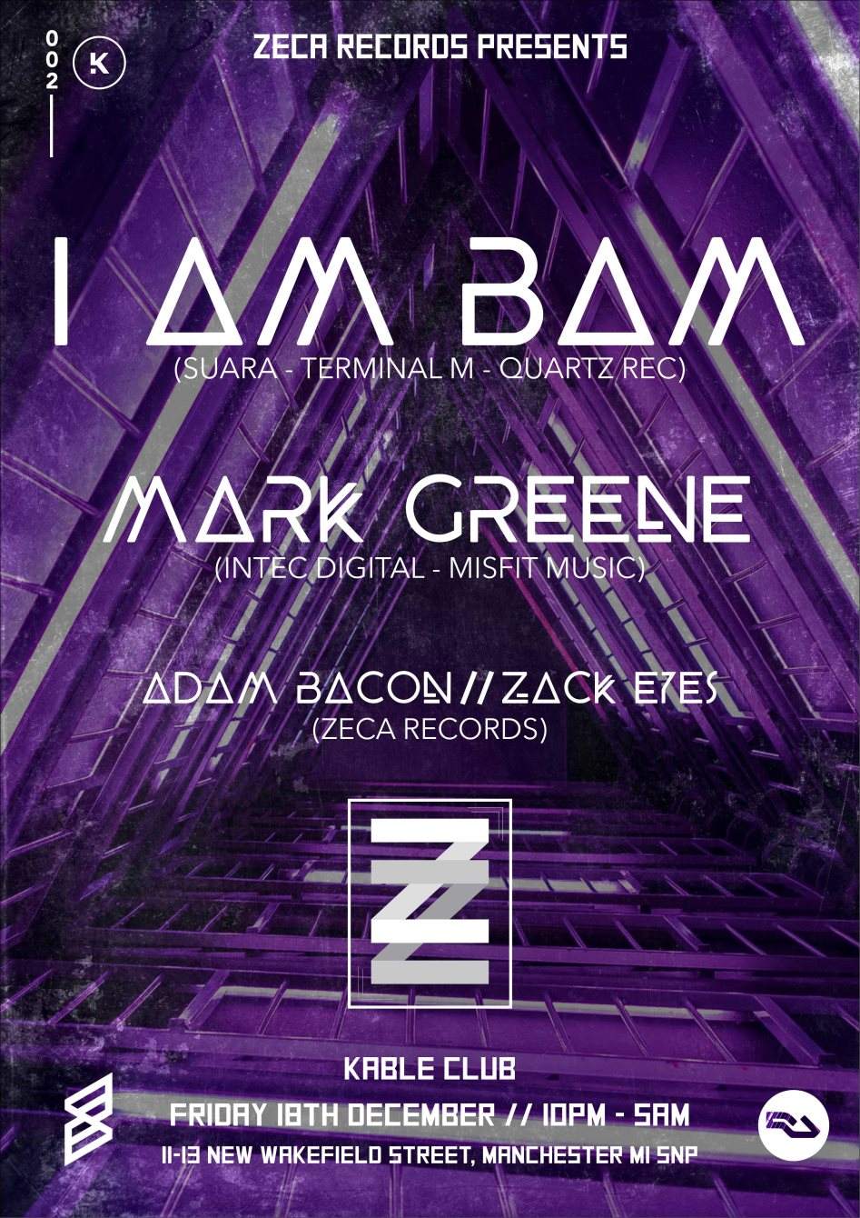 Zeca Presents: I AM BAM & Mark Greene - Página frontal