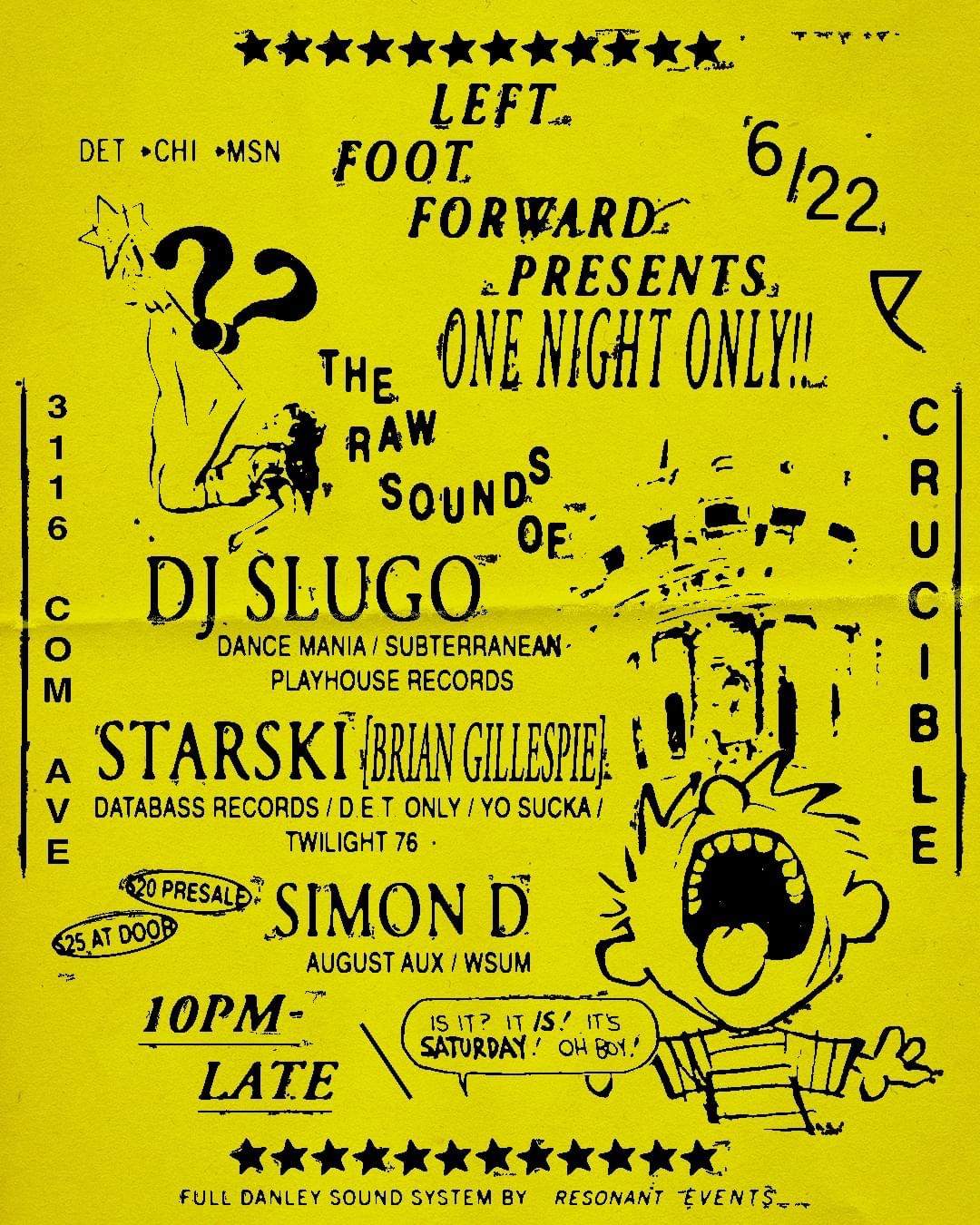 ONE NIGHT ONLY with DJ Slugo - フライヤー表