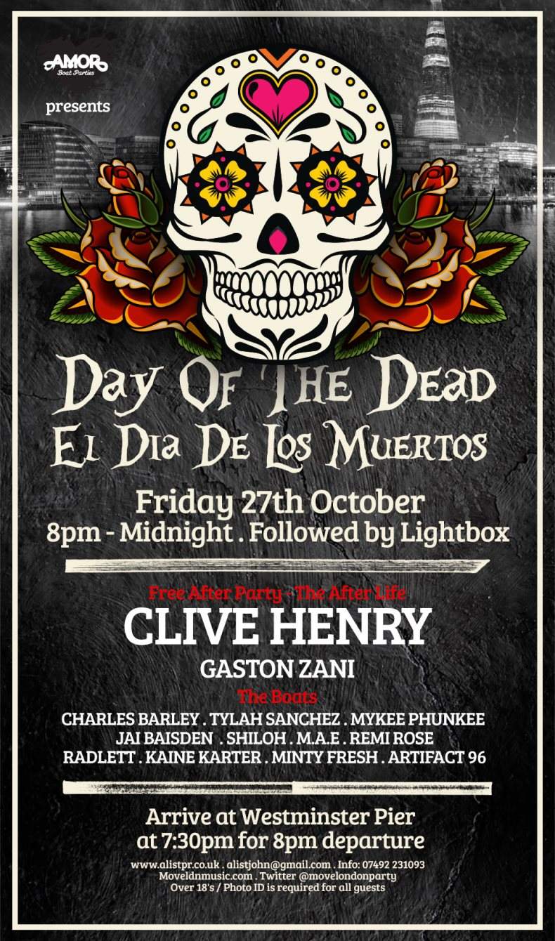 Mexican Day of The Dead Boat Party - フライヤー表