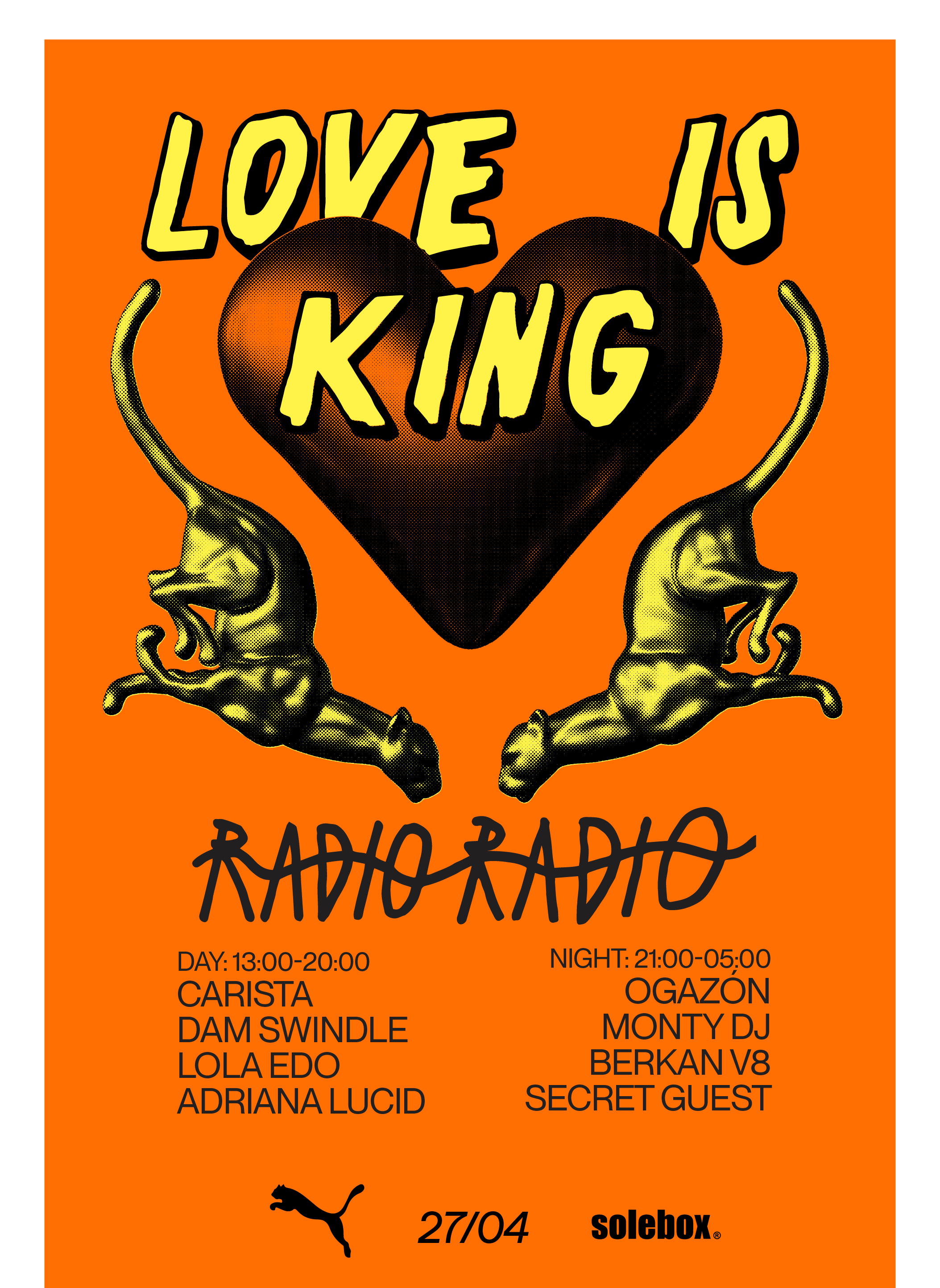 LOVE IS KING - FREE BLOCK PARTY - フライヤー表