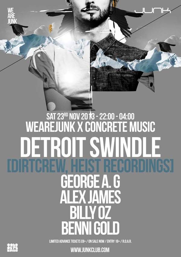 Wearejunk X Concrete Music present Detroit Swindle - Página frontal