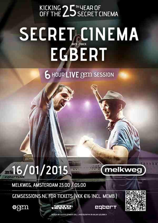 Secret Cinema & Egbert: a 6 Hour Live Gem Session - Página frontal