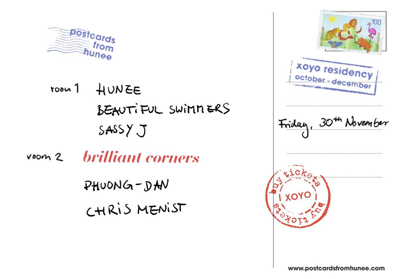 Hunee + Beautiful Swimmers + Sassy J + Phuong Dan + Chris Menist - Página trasera