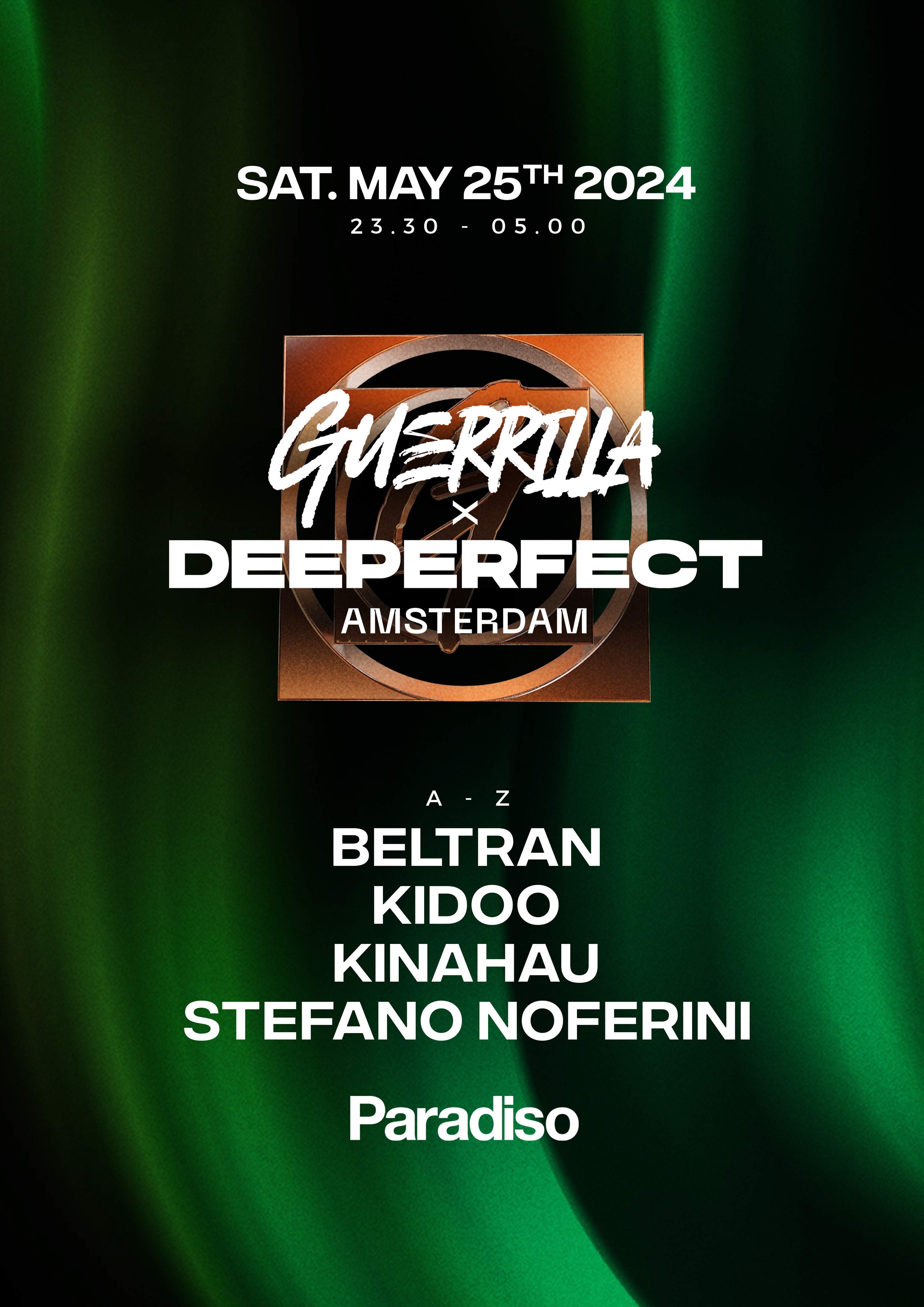 Guerrilla X Deeperfect Amsterdam - Paradiso - フライヤー表