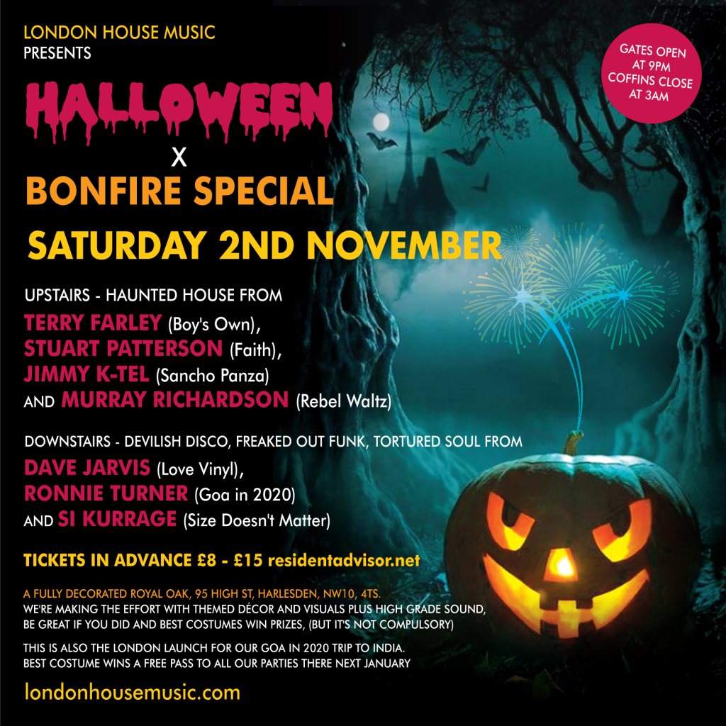 London House Music's Halloween X Bonfire Special - フライヤー表