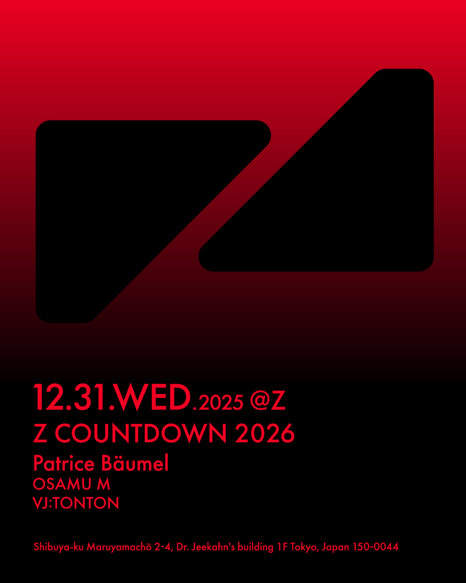 Z COUNTDOWN 2026 at Z Maruyama, Tokyo