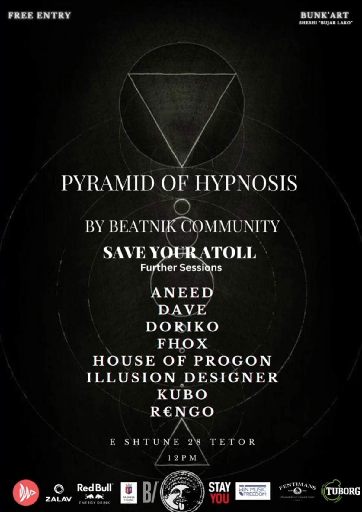 Pyramid of Hypnosis w/Save Your Atoll - フライヤー表