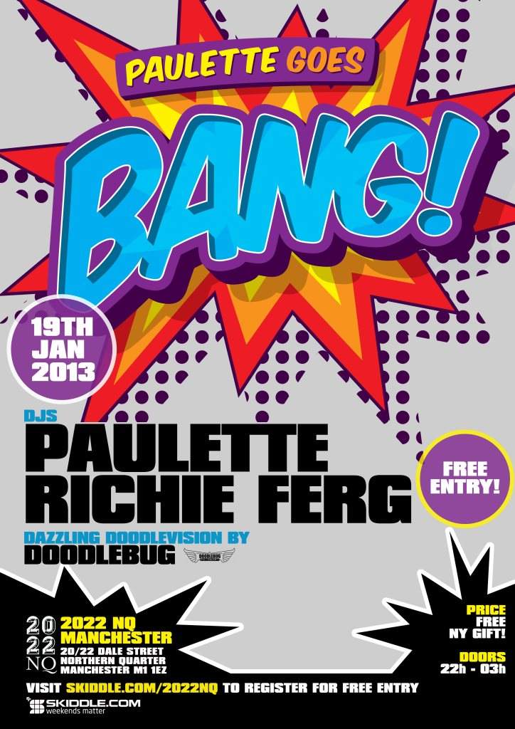 Paulette Goes Bang - Manchester - Página frontal