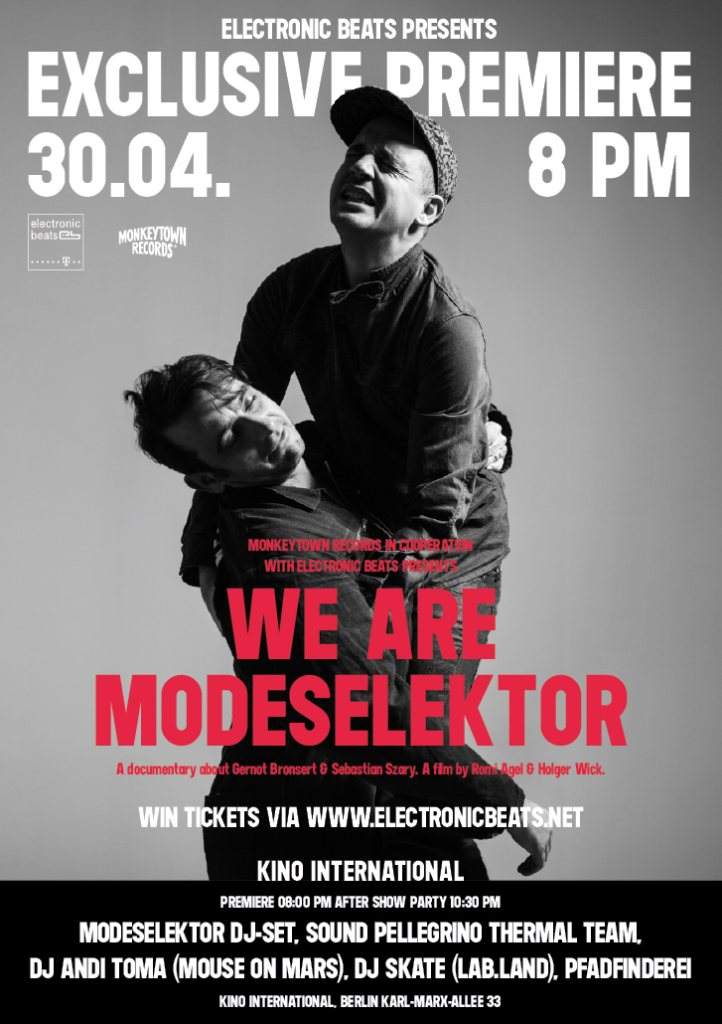 Premiere und Aftershowparty 'We Are Modeselektor - Flyer front