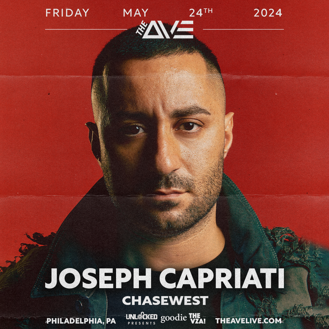 goodie, Vza, Unlocked presents Joseph Capriati, Chasewest at The Ave - Página frontal